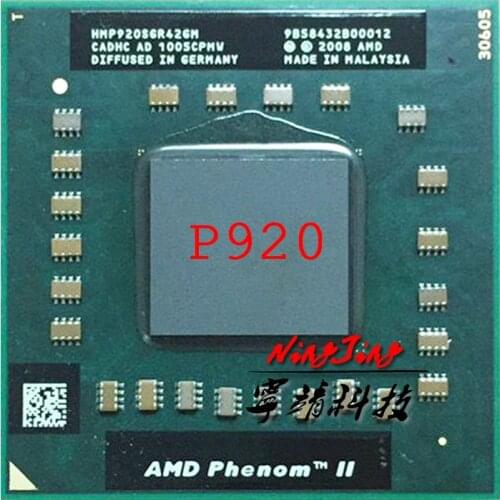 AMD Phenom II Quad-Core Mobile P920 1.6 GHz Quad-Core Quad-Thread CPU Processor HMP920SGR42GM Socket S1