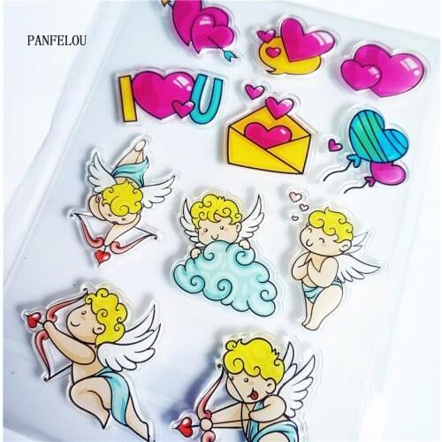 Cupid Baby Transparent Silicone Rubber Clear Stamps Cartoon For Scrapbooking/DIY Easter Wedding Album