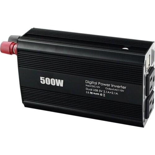 DC 12V To AC 110V Vehicle Car Power Inverter Power 100W 2.1A Dual USB Port Car Inverters US Plug Adapter Power Charger