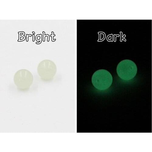 15.5mm diameter Beads Luminous Glow In Dark Ball for filling Magic box pandents DIY Necklace accessories
