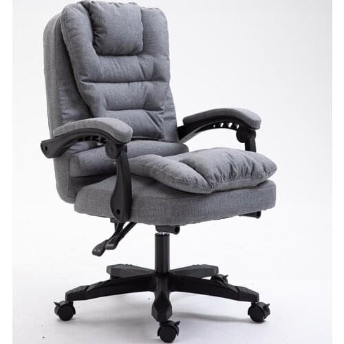 New Modern Cloth Computer Chair Home Leisure Boss Headrest Removable Office Swivel Chair Back Massage Chair Reclining Chair