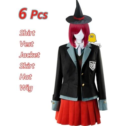 New Danganronpa 3 Yumeno Himiko Cosplay Costume School Girl Uniform Women Outfit Halloween Skirt Suit Jacket Shirt Vest Hat Wig