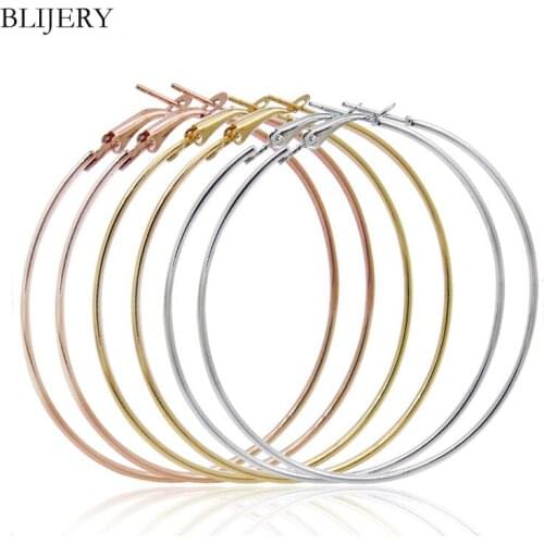 BLIJERY 3 Pairs Large Hoop Earrings Big Smooth Circle Earrings Femme Basketball Brincos Night Club Loop Earrings for Women Gift