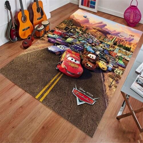 Lightning McQueen Cars Playmat Bathroom Door Mat Kids Boy Carpet Hallway Doormat Anti Slip Bathroom Carpet Absorb Water Kitchen