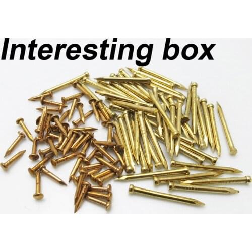 Copper nails Copper-plated nails Small yuan nails Model nails Screws Invisible nails Brass nails About 500