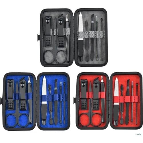 Manicure Pedicure Kit with Portable Stylish Case Grooming Kits Case Small Portable Handbag Beauty Personal Care