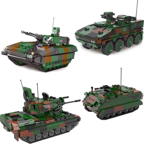 New Xingbao Military Weapon Series WW2 Toys Armored Fighting Vehicle Sets Building Blocks MOC Bricks Tank Model Kits Boy Toys
