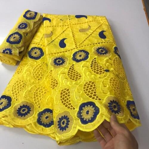 New Arrival African Bazin Riche Fabric With Beads Cotton Dry Embroidery Lace Bazin Riche Dress Material Nigerian Lace 7Yards