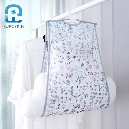 FURGERIN Pillow Nets Drying Clothes hanging foldable laundry clothes drying rack mesh Folding Underwear Dryer Cartoon