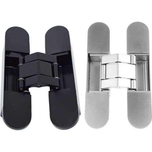 Hidden Door Invisible Concealed Hinges Zinc Alloy 180 Degree Swing 3 Way Adjustable Butt Hinge