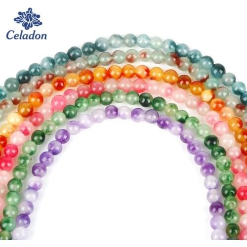 Special Offer! 8mm Natural Jaded Stone Beads Round Loose Spacer Beads For DIY Bracelet Necklace Making Jewelry