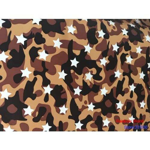High Quality star pattern Faux PU Leather fabric for DIY sewing sofa table shoes bags bed material(1 yard)