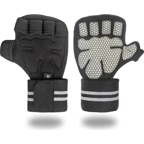 Women Men Weight Lifting Training Gloves With Wrist Straps Fitness Bodybuilding Gymnastics Grips Hand Palm Protectorym