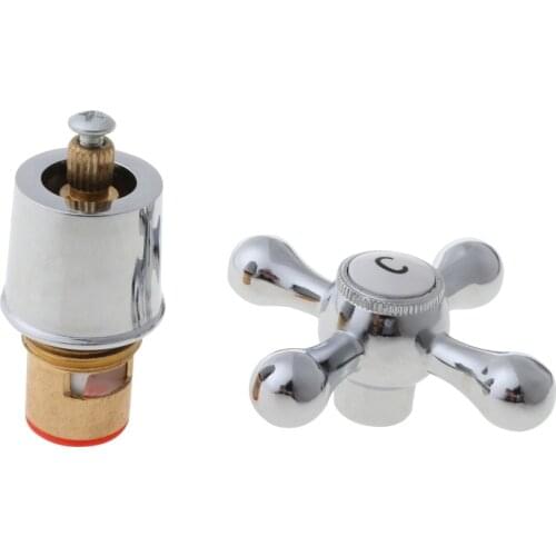 1Set Copper Cross Handle Bath Sink Faucet Handle for Kitchen Bathroom Accessory