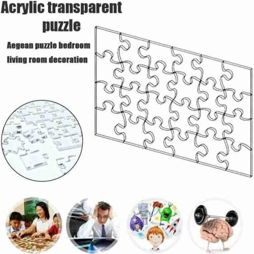 108pcs Acrylic Transparent Puzzle For Children Puzzle Plane Jigsaw Puzzle Educational Stress Relief Toys