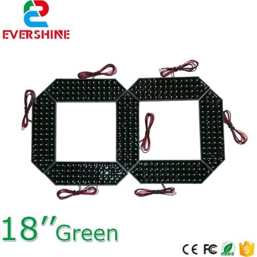 18 inch green color led oil price module 8000mcd High brightness special for gas station