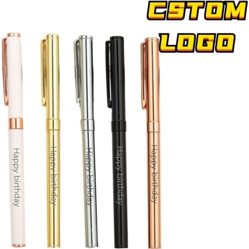 Color Couple Custom logo business office school office stationery ballpoint pen new golden fountain pen financial ballpoint pen