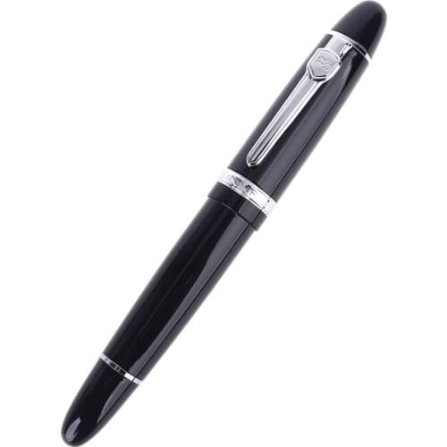2021 New New Jinhao 159 Black And Silver M Nib Fountain Pen Thick