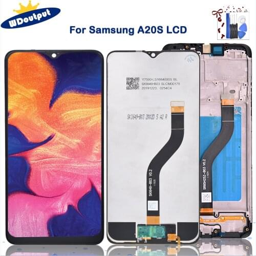 Original 6.5" LCD For Samsung Galaxy A20s A207 A207M/DS SM-A207F/DS LCD Display Screen replacement Digitizer Assembly WIth Frame