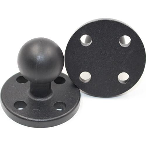 Aluminum Rubber 1 inch Tripod Ball Head Round Square Mounting Base Motorcycle for Gopro for Ram Mounts for Garmin DSLR