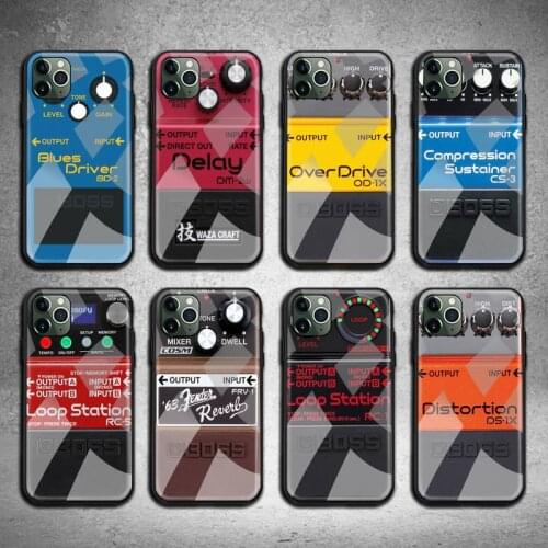 Boss Distorion Pedal Phone Case Tempered Glass For iPhone 12 11 Pro Max Mini XR XS MAX 8 X 7 6S 6 Plus SE 2020 cover