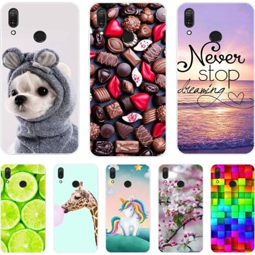 Huawei Y7 2019 Case Huawei y7 Prime 2019 Silicone TPU Cover Soft Phone Case For Huawei Y7 2019 Y 7 Y7Prime Y7 Prime 2019 Case