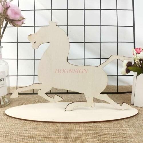 Chinese Style Hummer Leap Wooden Handmade Material Kindergarten Children Painting Ornament Decoration