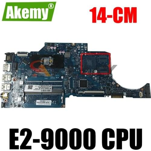 For HP 14-CM 14T-CM 245 G7 Laptop Motherboard 6050A2983401-MB-A02 L23389-601 14 AMD SR ( FT-4) W/ E2-9000 CPU DDR4 Free Heatsink