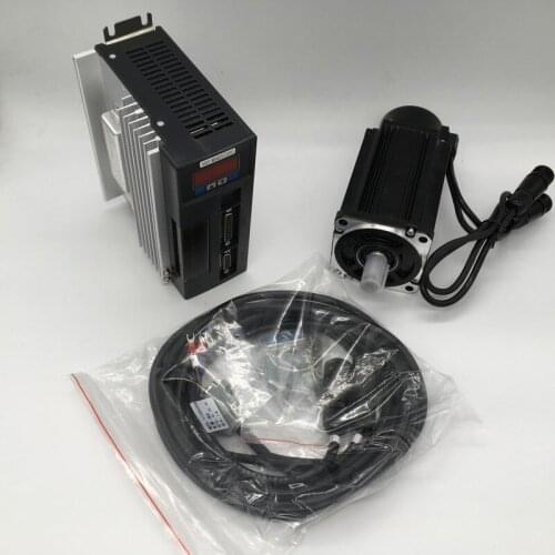 400W NEMA24 Servo Motor Drive Kit 60mm flange 1.27NM 220V AC3000R/Min constant torque MODbus communication RS485 RS232