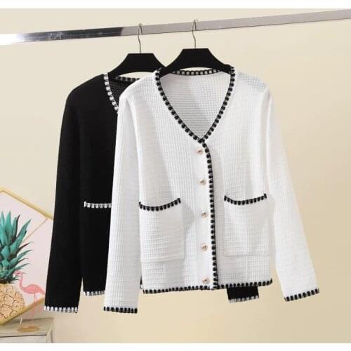 ファッション Korean Fashion Spring Autumn Cardigan For Women Jersey Mujer Long Sleeve Top Loose-Fitting Womens Coat Knitted Sweater