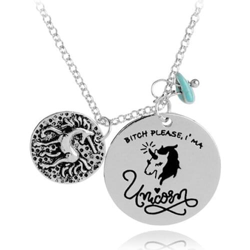 Hoting Selling Europe and America Creative Versatile Accessories Pendant Necklace Of High Quality Unicorn Pendant Jewelry For a