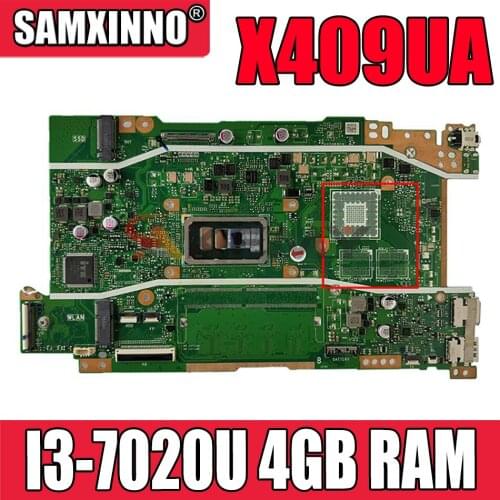 X409UA notebook mainboard For ASUS X409 X409U X409UJ X409UA laptop motherboard mainboard W/I3-7020U 4GB RAM GM tested full 100