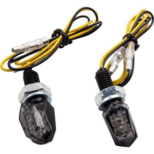 2pcs LED mini micro blinker black smoke tinted motorcycle quad ATV scooter rear blinker