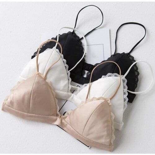 New 1PCS Lingerie Women Sexy Crop Top Bra Unlined Wireless Brassiere Women Seamless Intimates Camis Bralette For Women W2