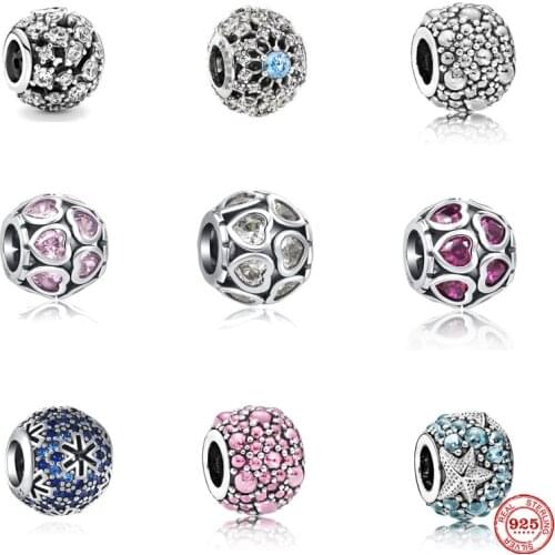 2021 New Hot Selling Starfish Snowflake Love Beads Fit Original Pandora Charms Silver 925 Bracelet DIY Women Jewelry
