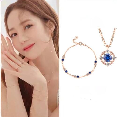 Park Min Young necklace+Bracelet Her private life TV Drama Korean fashion chain jewelry Valentines Day Gift