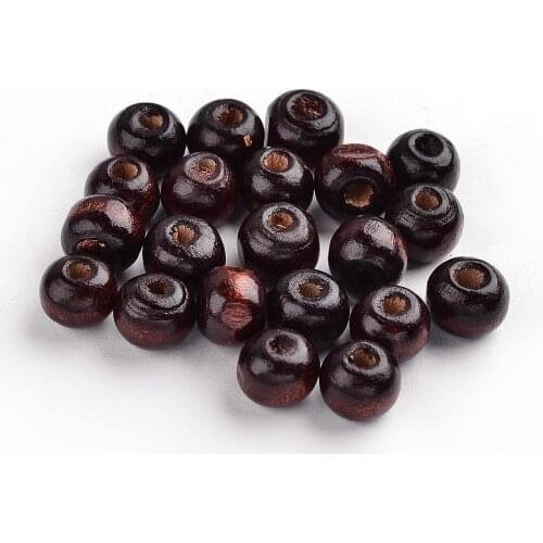 Pandahall 200pcs Spacer Loose Wood Beads Dyed Round for Jewelry Making Bracelet Mixed Color 8mm Hole: 3mm