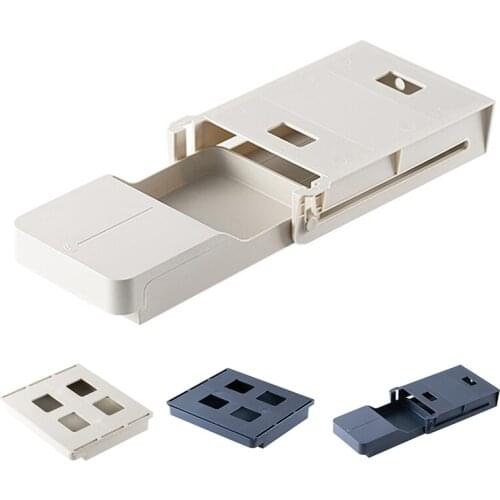 Under Desk Drawer Adhesive Storage Box for Office Pen Holder Sorting Box Kitchen Fork Storage Tray Organizer