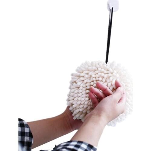 Chenille Hand Towels Strong Absorption Kitchen Hanging Towels Cute Bath Wipe Towel Washcloths Kids Handkerchief