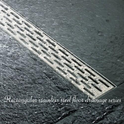 304 Stainless Steel Rectangular Body Anti Odor Long Linear Large Flow Floor Drain for Shower room