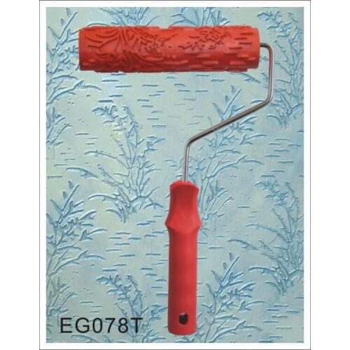 7" Coconut Pattern Rubber Roller Embossed Texture Pattern Paint Roller Home Decoration Paint Brush Background Wall Tool 7 Inch