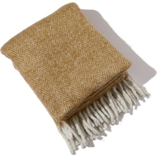 Scandinavian Luxury Sofa Blanket Lunch Break Air Conditioning Faux Wool Blanket TV Blanket Plush Blanket Summer Warm blankets