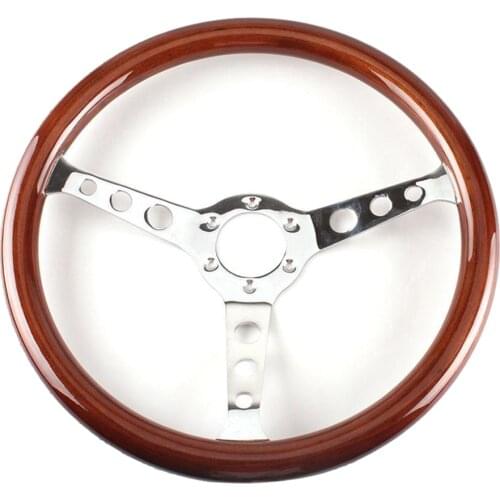 380mm Mahogany Wooden Grain Steering Wheel fits Classic Car Professional