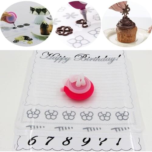 Silicone Cupcake Mat For Baking Fondant Cake Decorating Tools Kitchen Kit Decomat Cake Decoration Mold Pastry Pen Nozzles Set