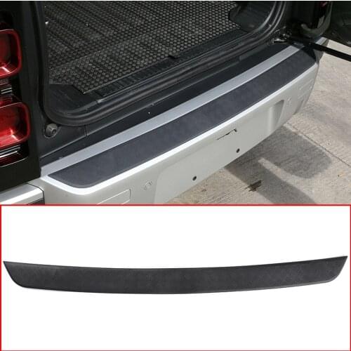 Car Styling Black ABS Car Rear Bumper Plate Trunk Sill Cover Guard For Land Rover Defender 90 110 2020 Auto Accessories