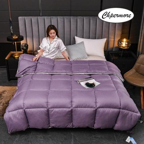 Chpermore New style High quality 95 % White Goose/Duck Down Quilt Duvets Thick warm Winter Comforters 100% Cotton Cover