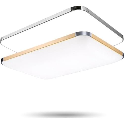 DX Modern Led Ceiling Lights Luminaire For Living Room Bedroom Dimmable Lustre Remote Control Lamp Ultra-Thin Square Gold Silver