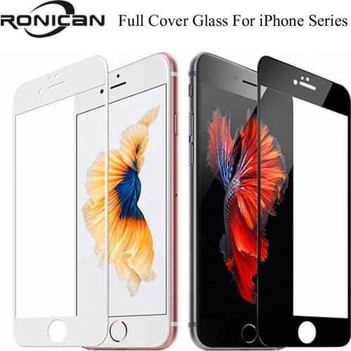 9H Full Coverage Cover Tempered Glass For iPhone X XS 11 12 Pro Max XR 5 5s SE Screen Protector Film For iPhone 7 8 6 6s Plus