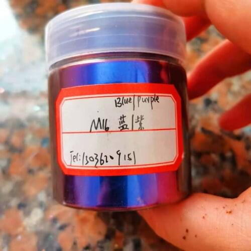 10g/Bag Color Change Blue /Purple Super Metallic Mirror Chrome Chameleon Color Shifting Pigment for car paint /nail art/resin