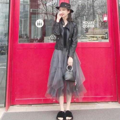 Womens Leather Jacket Spring Autumn Jacket Women Korean Vintage Coat Biker Jacket Pu Leather Pink Jackets Chaqueta Mujer MY2282